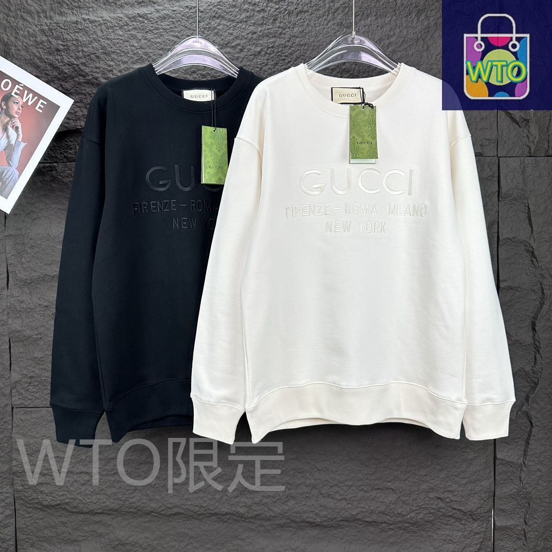 GUCCI ロゴ刺繍 クルーネックスウェット [本日特価|新品未使用品]-WT0