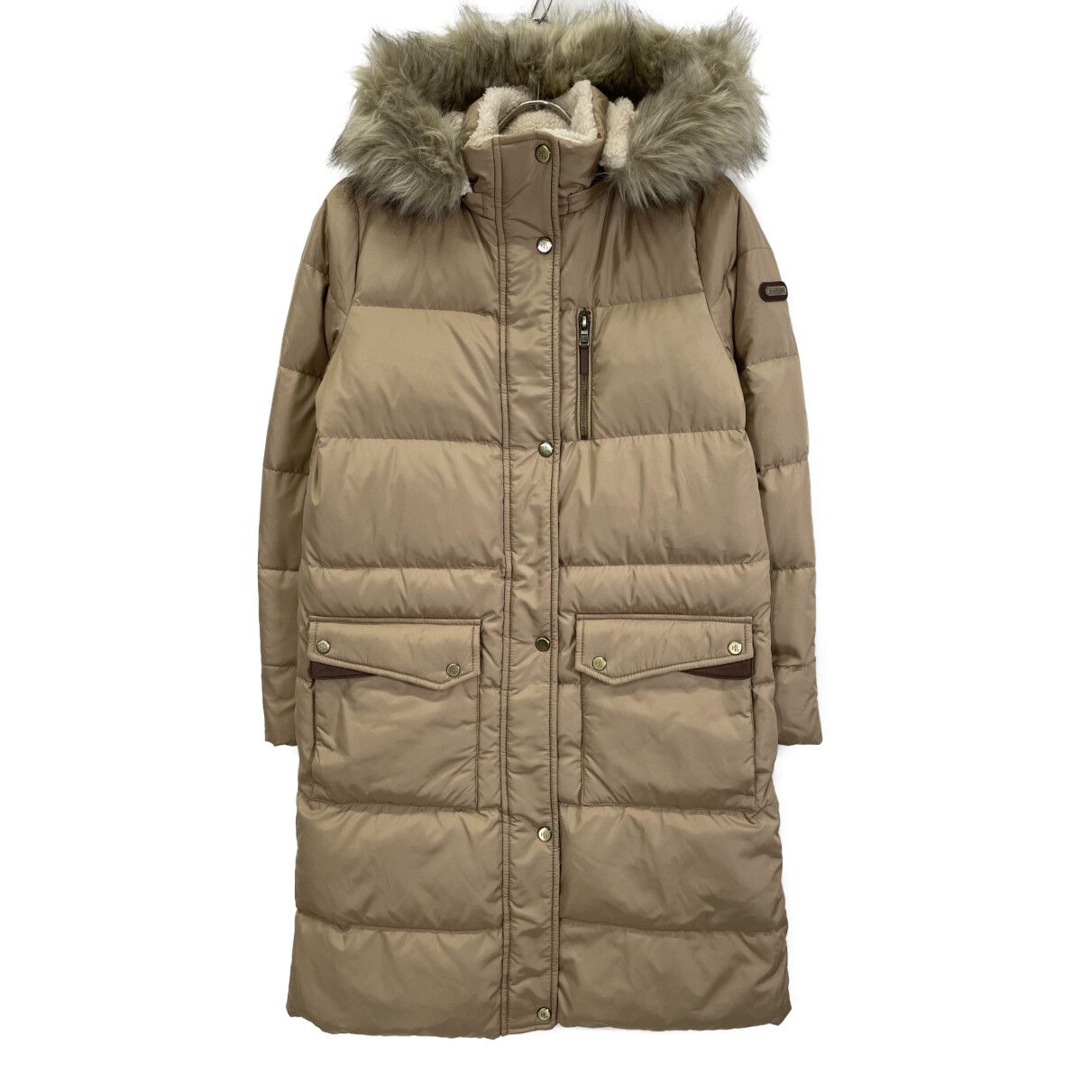 LAUREN RALPH LAUREN ローレン ラルフローレン ﾍﾞｰｼﾞｭ ﾌｧｰ付き ﾀﾞｳﾝｺｰﾄ