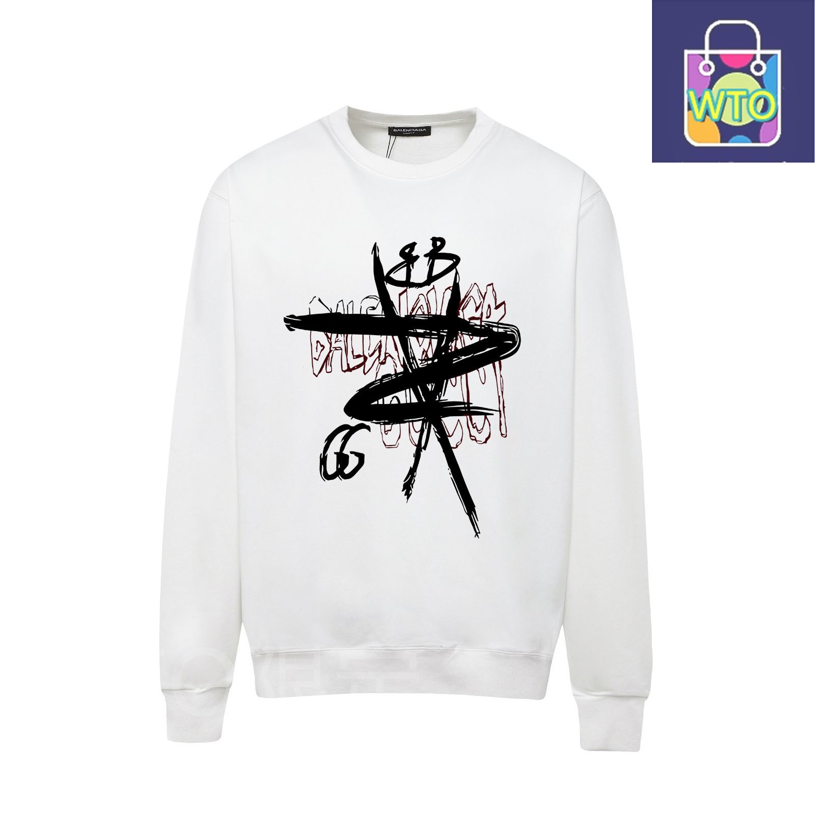 Balenciaga パリセーガ ロゴプリント スウェットシャツ [本日特価|新品