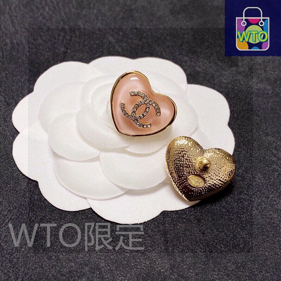 今日特価】Chanel クラシック ピンク ハート ダブル C ピアス 送料無料