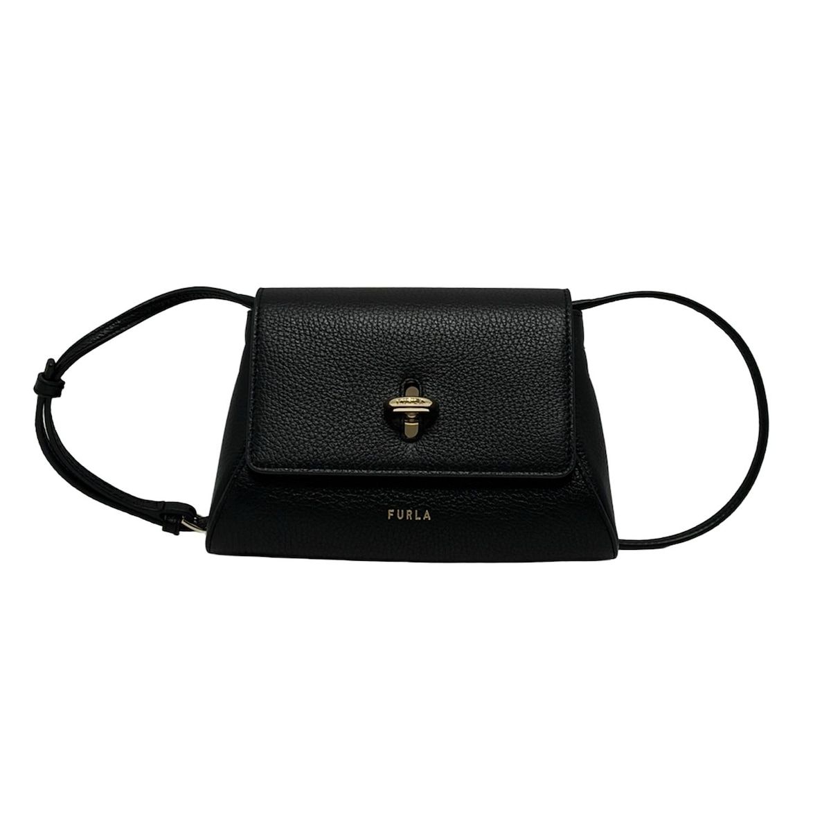 FURLA 黒 レザー ショルダーバッグ 【公式通販】