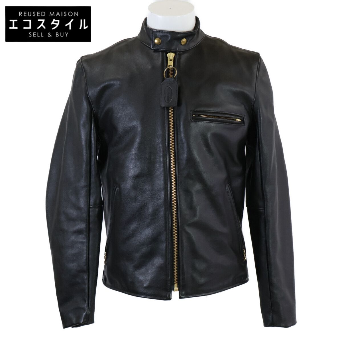VANSON バンソン 美品 シングルライダースジャケット TYPE-B 38 【公式 