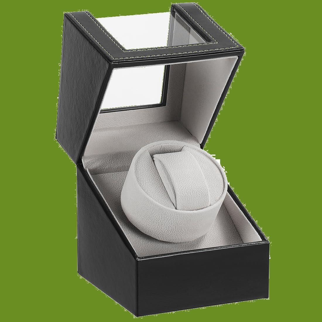 【新着商品】日本製 マブチモーター 腕時計自動巻き上げ機 自動巻き時計ワインディングマシーン 腕時計収納ケース ウォッチワインダー 男女の腕時計は全部使えます (ブラック ワインディ