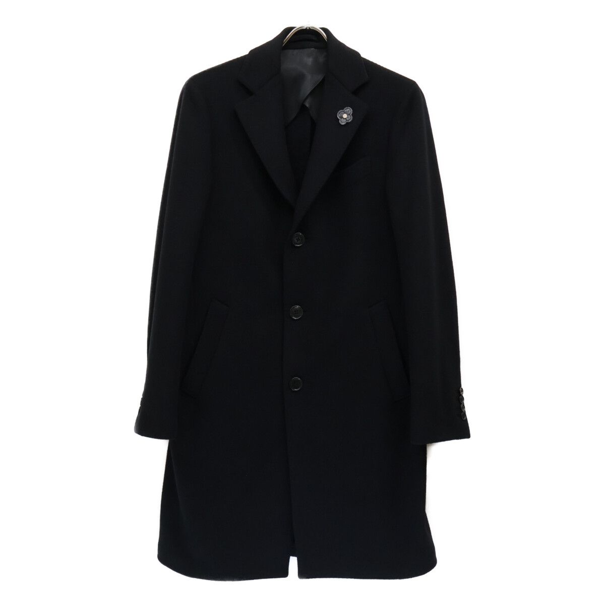 極美品 ラルディーニ ブートニエール チェスターコート ヘリンボーン 【73】 極美品 ラルディーニ ブートニエール チェスターコート ヘリンボーン