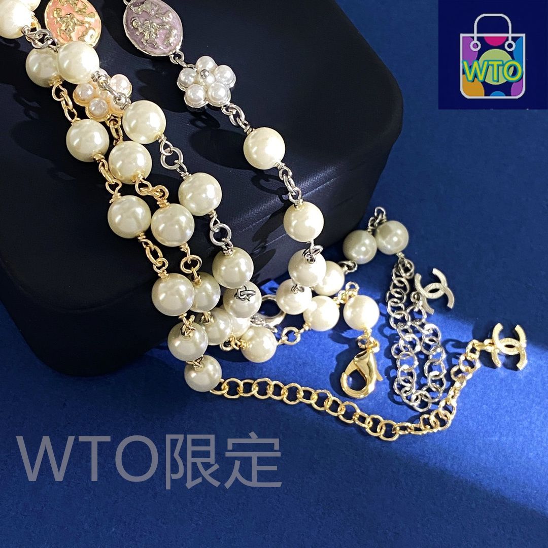 CHANEL ヴィンテージ パール アクセサリー ネックレス風ブローチ CHANEL シャネル ネックレス ABF221 B19947 レディース パール ライン