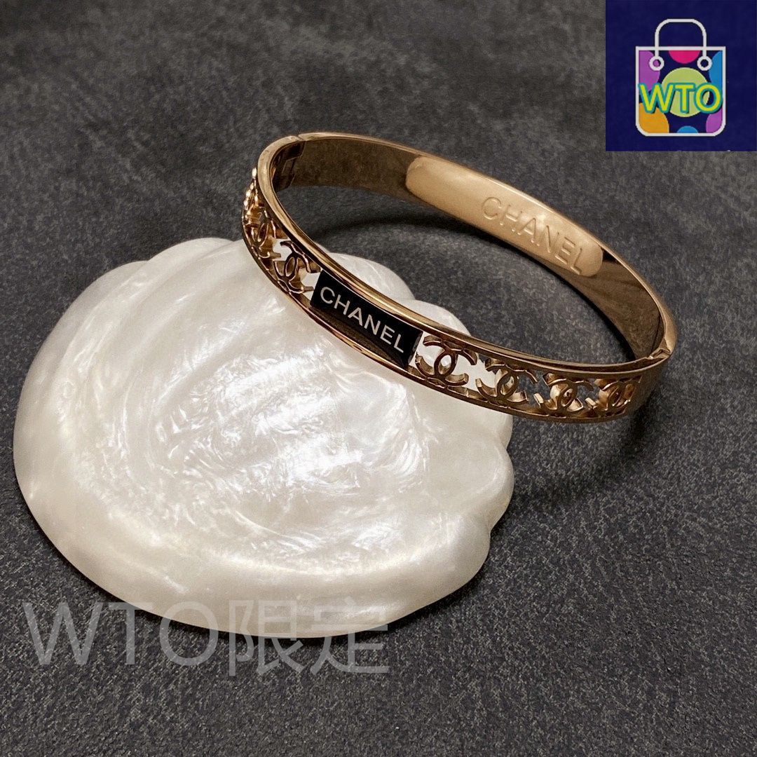 今日特価】Chanel シャネル オープンワーク メタリック ブレスレット