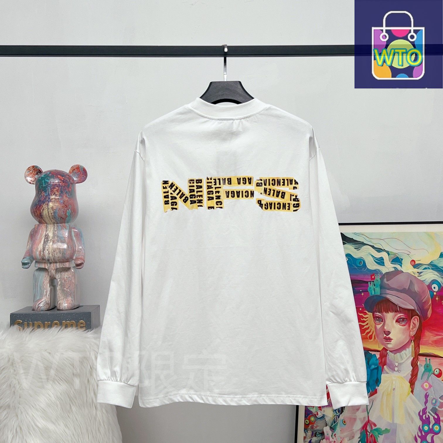 本日限定特価】BALENCIAGA メンズ＆レディース ロングスリーブ Tシャツ