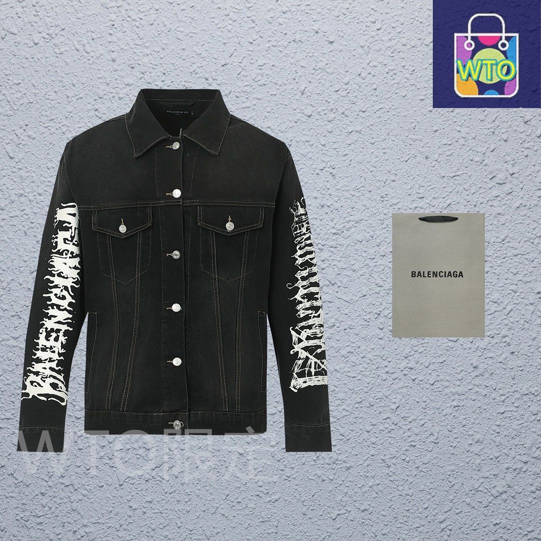 BALENCIAGA グラフィティデニムジャケット バレンシアガ BALENCIAGA グラフィティデニムジャケット ペイント 46