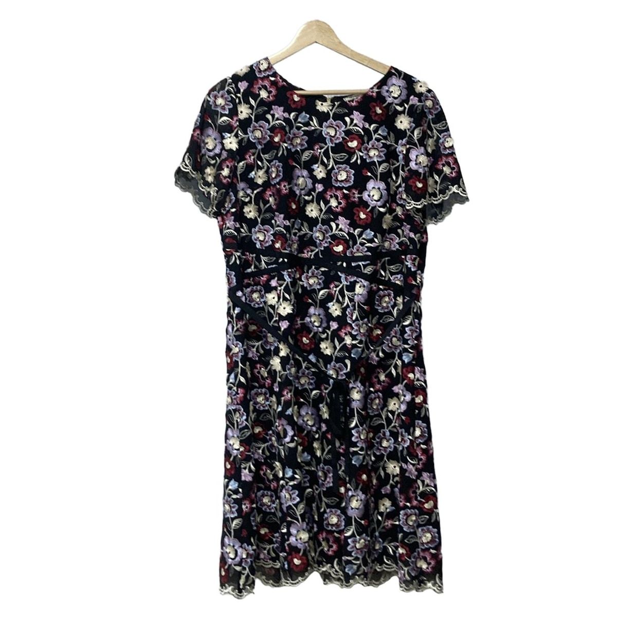 ローズティアラ　花柄ワンピース　半袖　ネイビー　サイズ46 楽天市場】ローズティアラ 46の通販