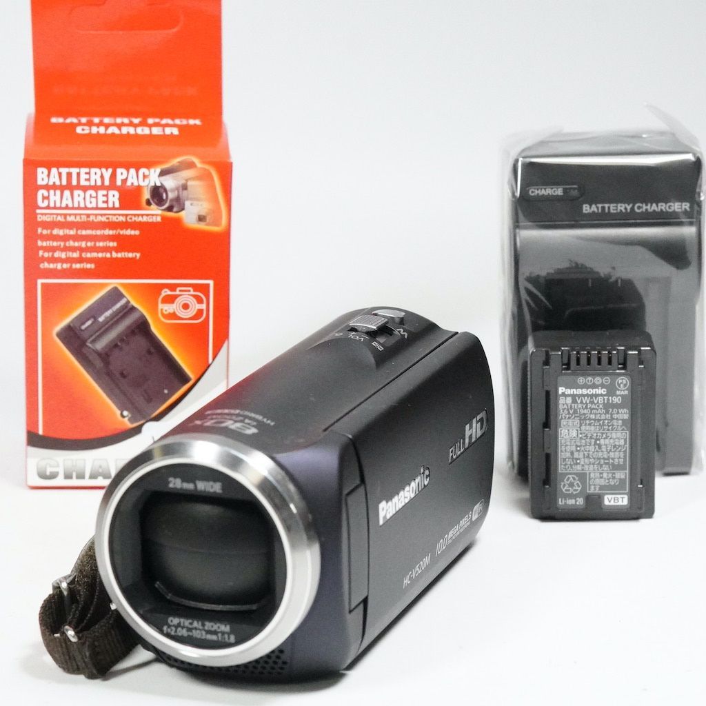 正規品 Panasonic HC-V520M 動作品　難あり Amazon | パナソニック デジタルハイビジョンビデオカメラ V520 内蔵