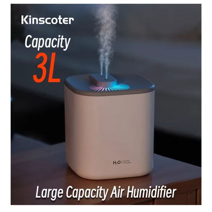 寝室用加湿器 3000ml 空気加湿器 大容量 空気ディフューザー