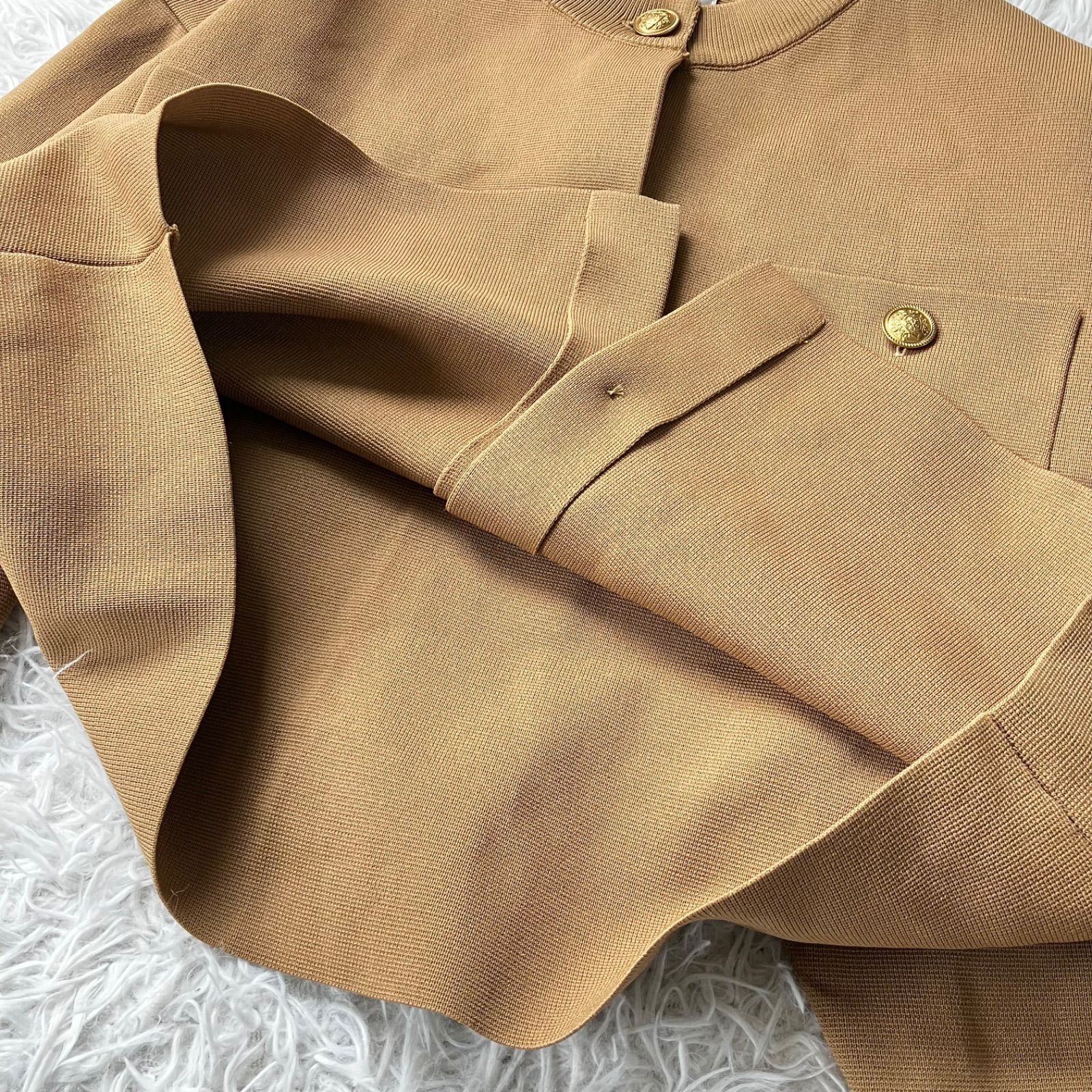 美品 Arpege story アルページュストーリー 金釦ニットジャケット