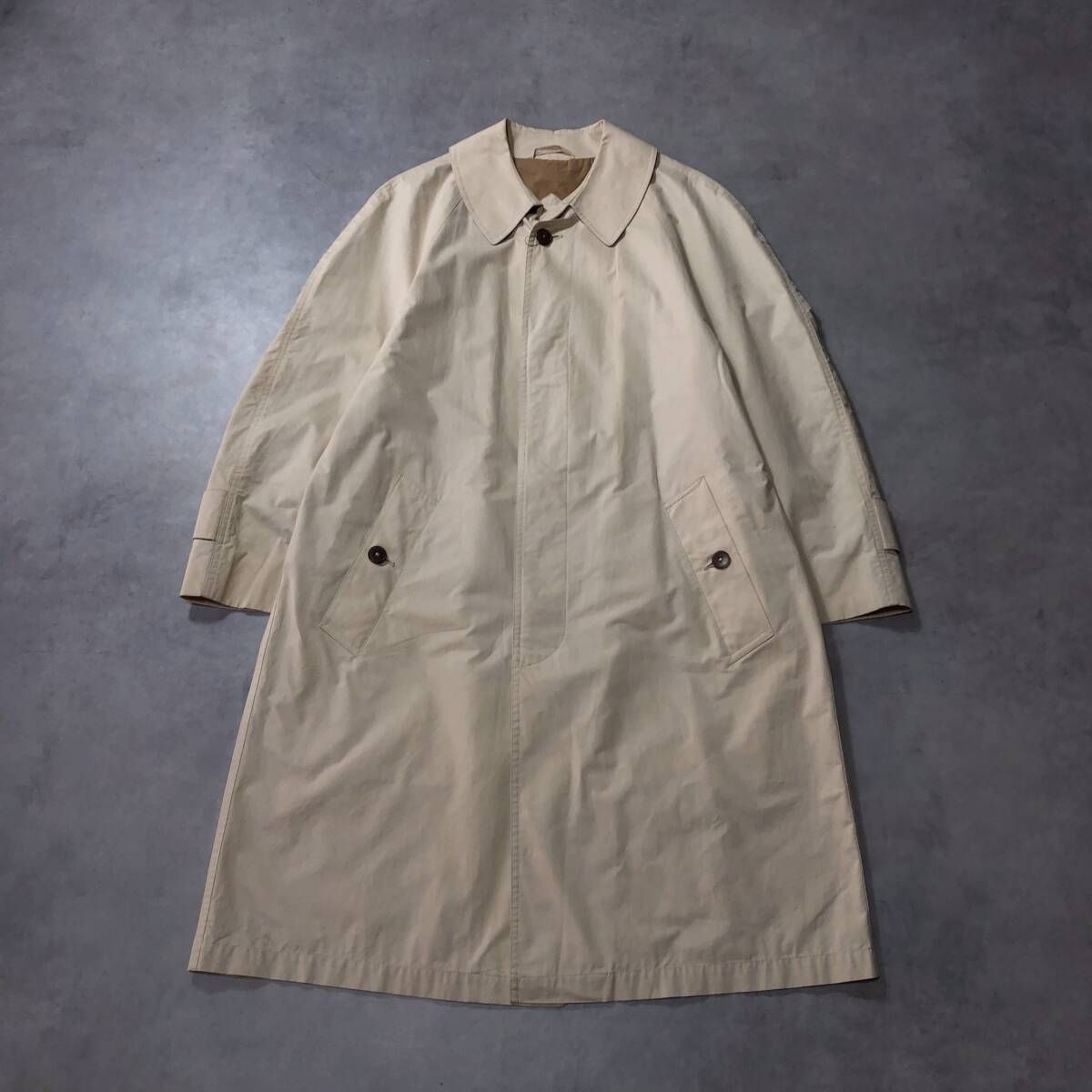 【美品】Aquascutum コットン コート Aqua5 38サイズ 英国製 GQ4119◇Aquascutum : 90's 英国製 ステンカラーコート◇ライト