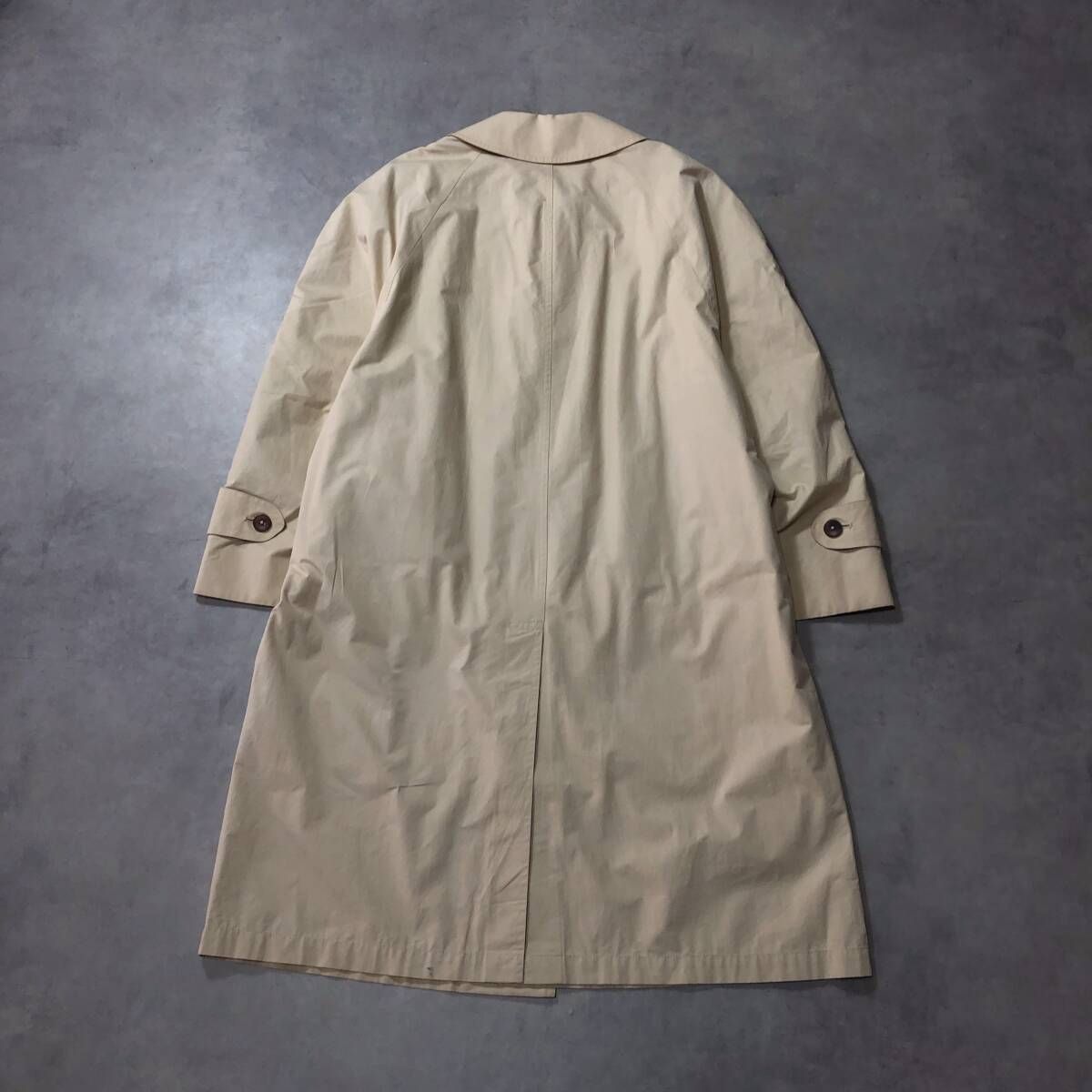 GQ4119◇Aquascutum : 90's 英国製 ステンカラーコート◇ライト