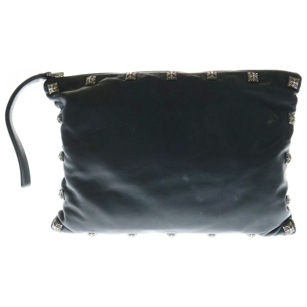 CHROME HEARTS (クロムハーツ) ピラミッドスタッズ付き レザー  
