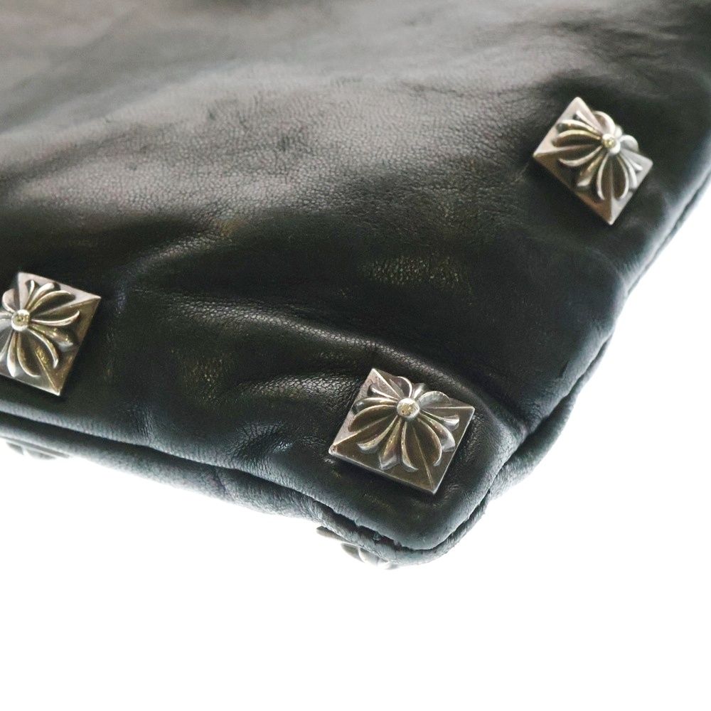 CHROME HEARTS (クロムハーツ) ピラミッドスタッズ付き レザー  