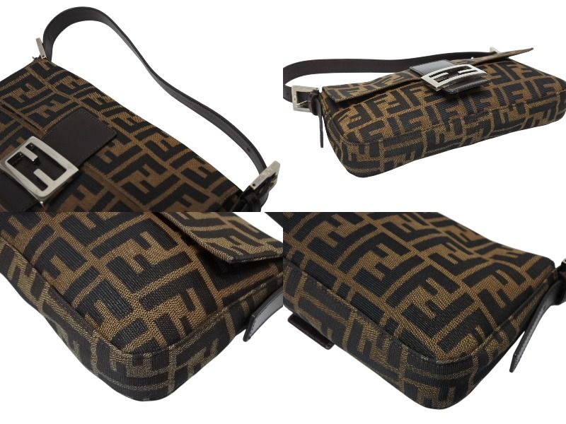 極美品 FENDI フェンディ マンマバケット ワンショルダーバッグ ズッカ