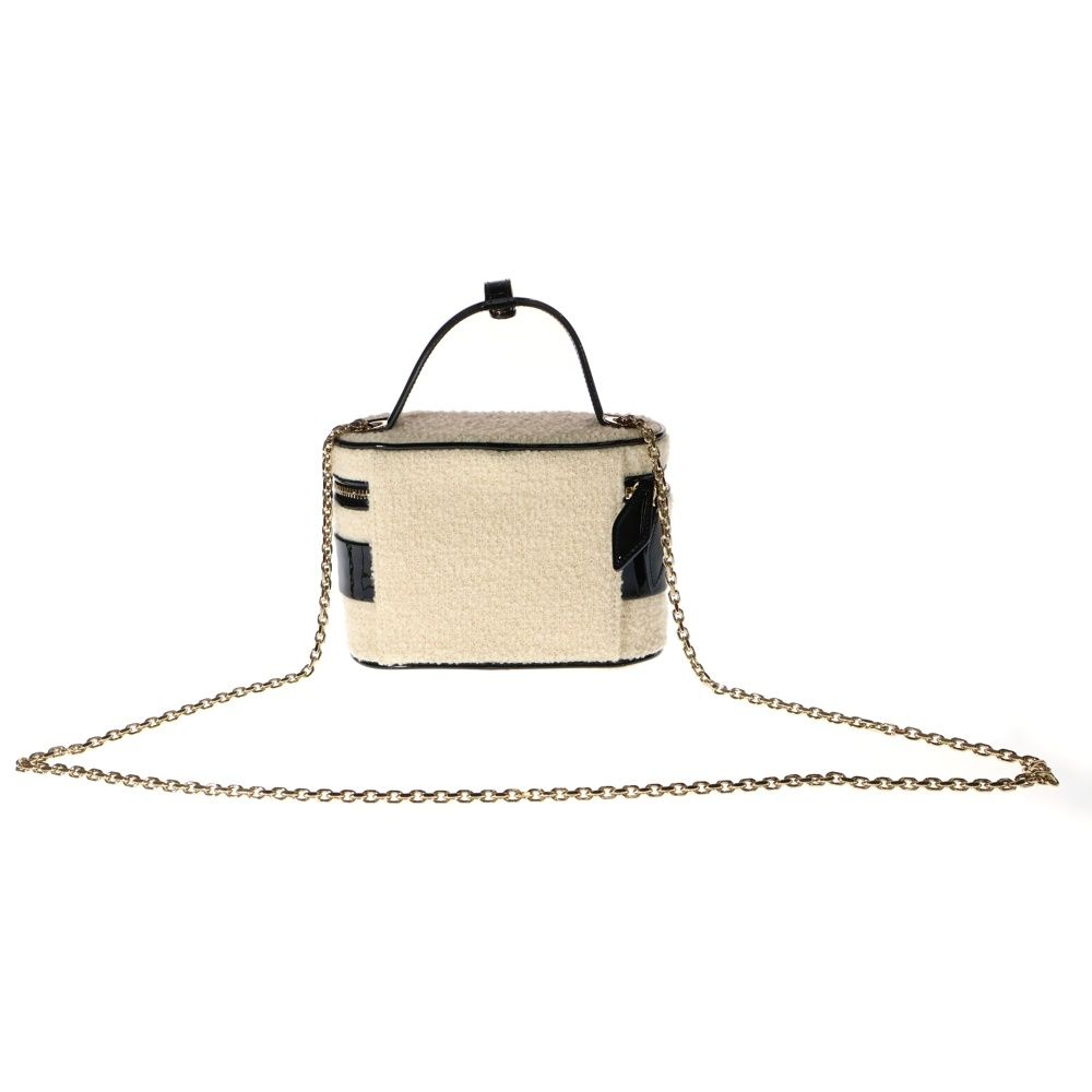 ロジェヴィヴィエ　ツイード&パテントバニティバッグ Roger Vivier (ロジェヴィヴィエ) ツイード パテントレザー 2WAY