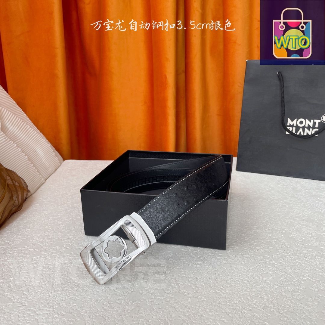 Montblanc レザーベルト ブラック 新品・未使用 中古・古着通販】MONTBLANC (モンブラン) ベルト ブラック｜ブランド