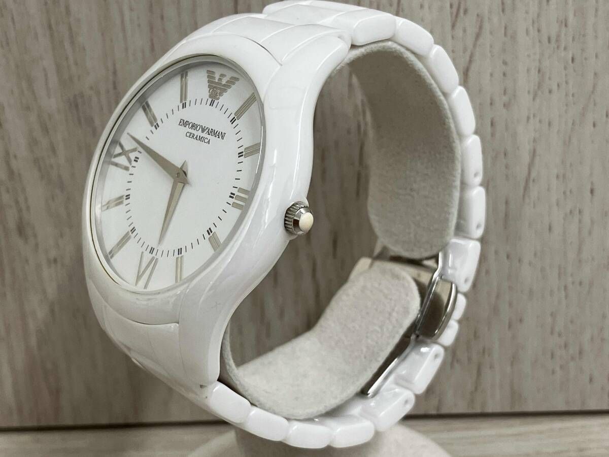 EMPORIO ARMANI CERAMICA AR-1442 クォーツ エンポリオ アルマーニ 白