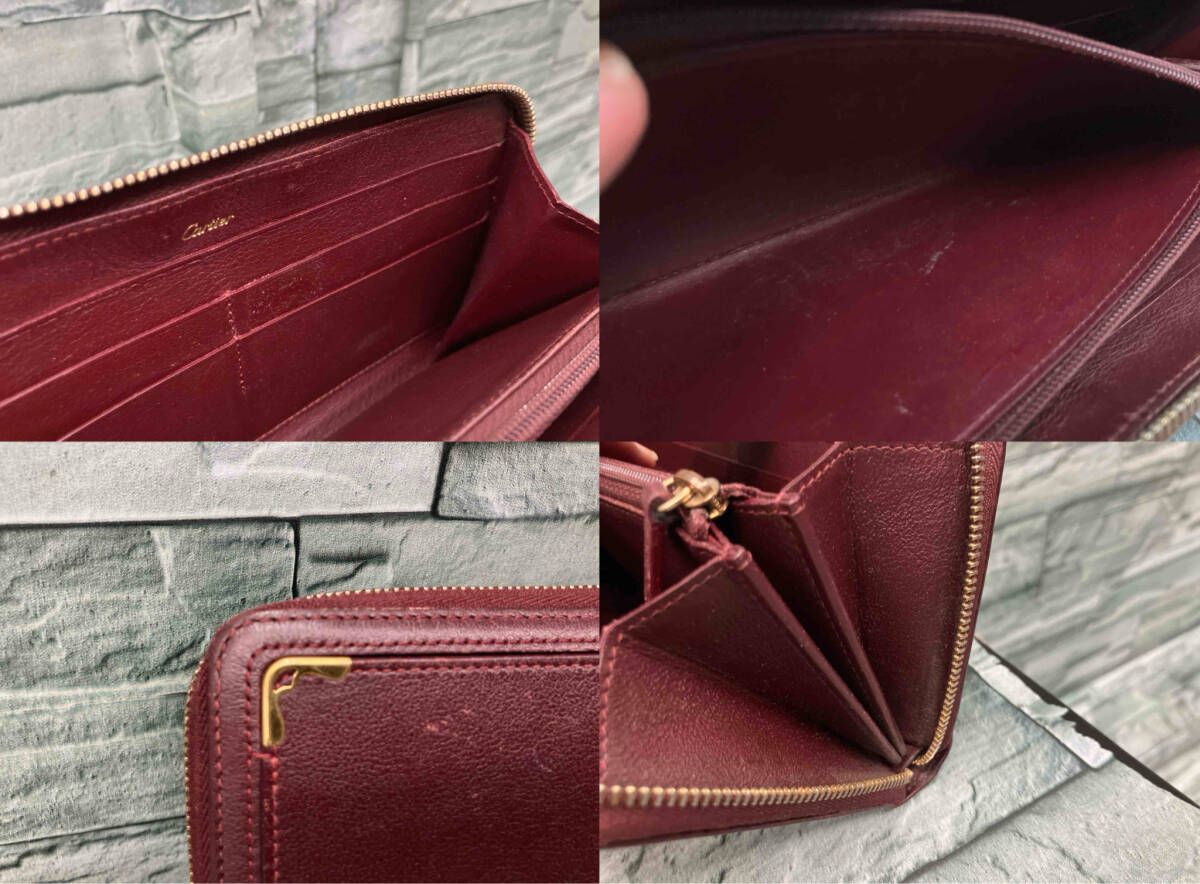 【美品】Cartier カルティエ 2つ折り財布 マスト ボルドー レザー 楽天市場】Cartier カルティエ マストライン 二つ折り財布（小銭入れ