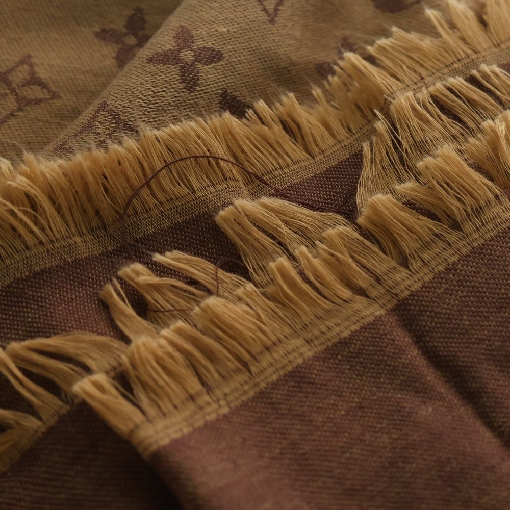 LOUIS VUITTON (ルイヴィトン) ショールモノグラム ストール ブラウン