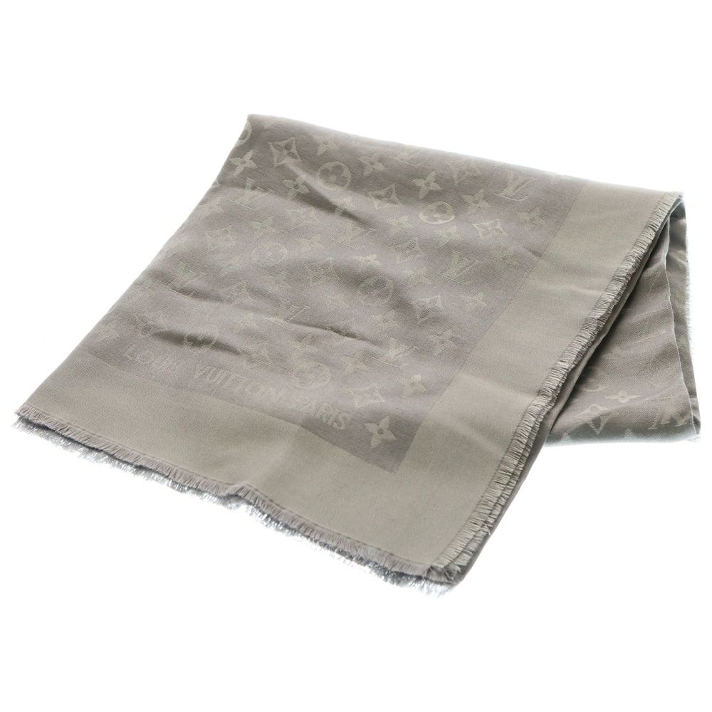ルイヴィトン 大判スカーフ140 モノグラムシャイン ホワイト ルイヴィトン 大判スカーフ140 モノグラムシャイン ホワイト