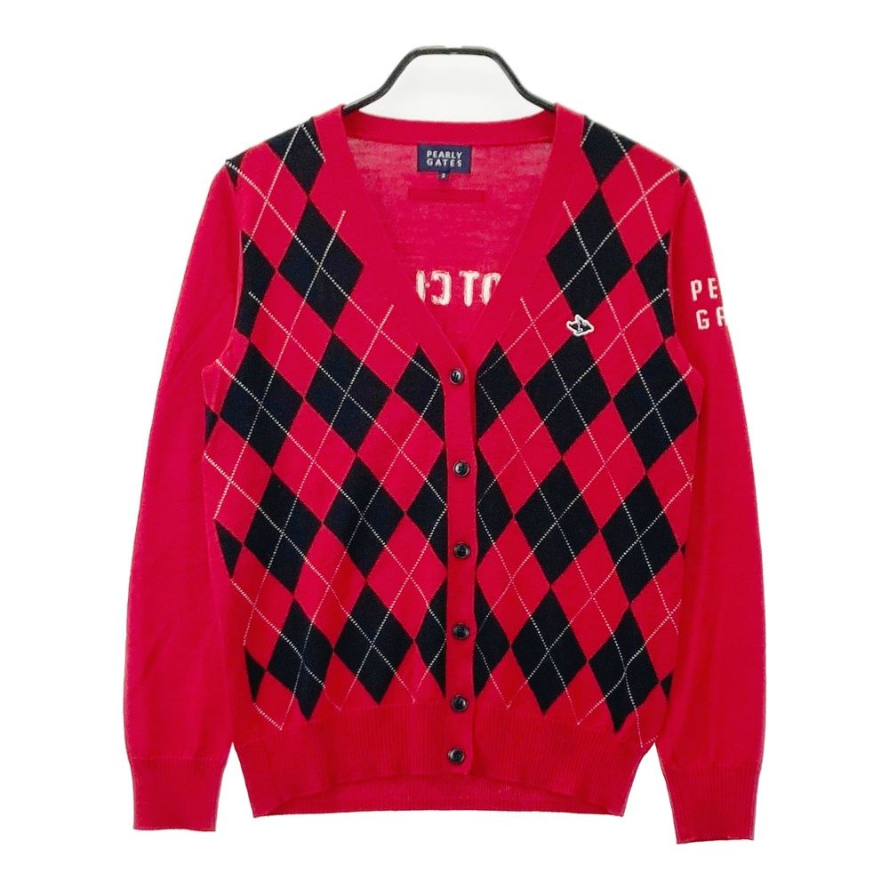 【バーリーゲイツ】ゴルフウェア　PG　ニットカーディガン　アーガイル柄　M　4 サイズ：2 PEARLY GATES パーリーゲイツ カーディガン アーガイル