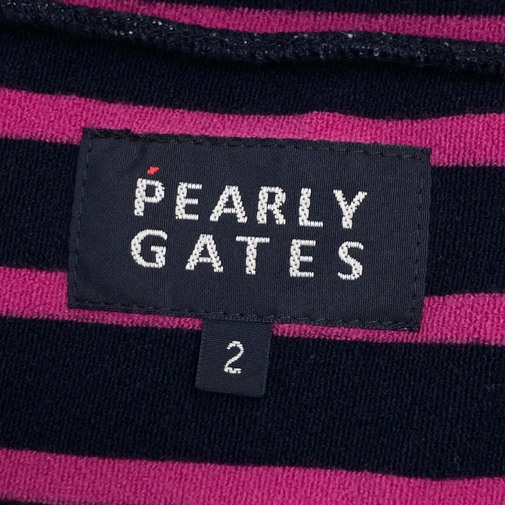サイズ：2 PEARLY GATES パーリーゲイツ 長袖ハーフジップTシャツ