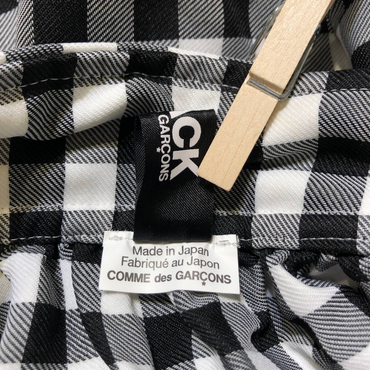 24ss BLACK COMME des GARCONS Gingham Check skirt ギンガムチェック