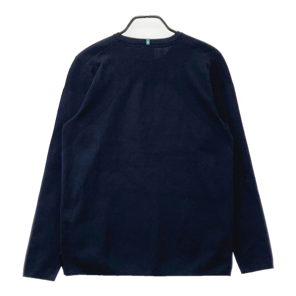 デサントゴルフ メンズ モックネック 長袖ニット セーター 黒 XLサイズ ロゴ デサントゴルフ DESCENTE ゴルフ レーヨン混モックネックセーター