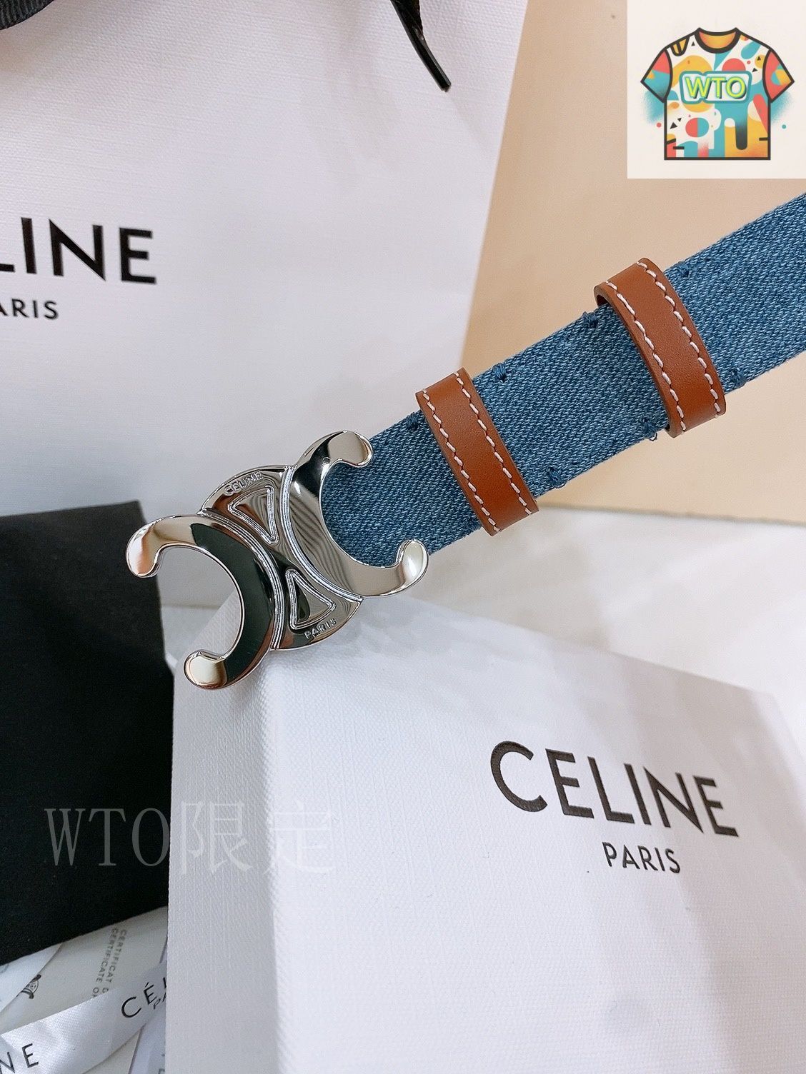 今日特価】Celine セリーヌ 24 中号 デニムベルト - メルカリ