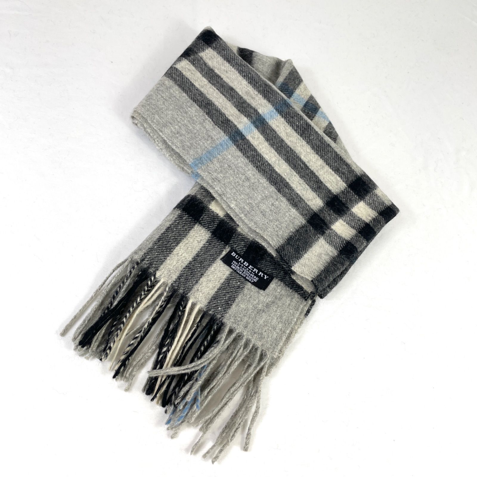 t2016 バーバリーロンドン マフラー チェック カシミア100