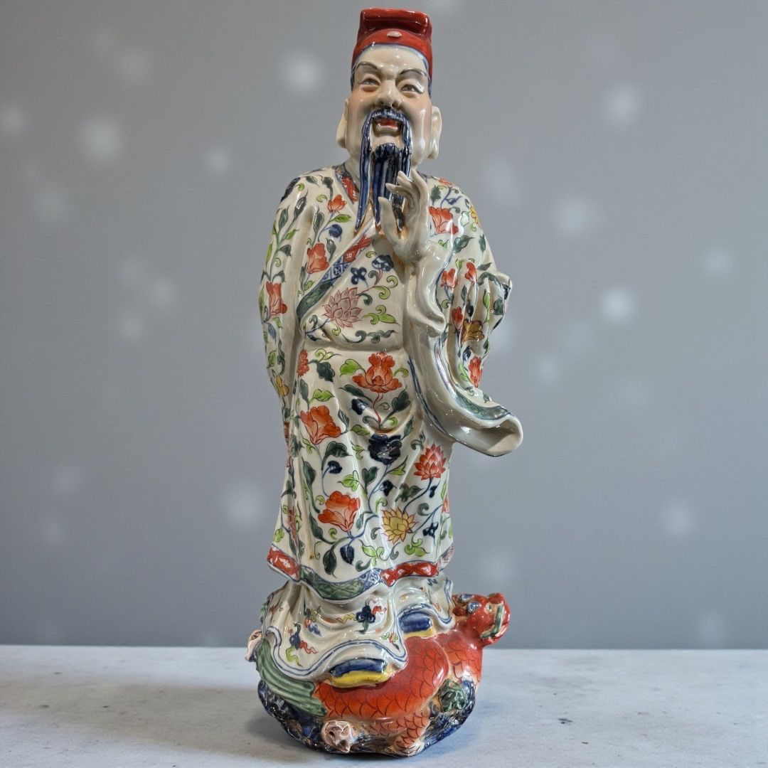 某有名資産家購入品 中国美術 七宝 手描き 大明宣徳年製 貴人 龍 華