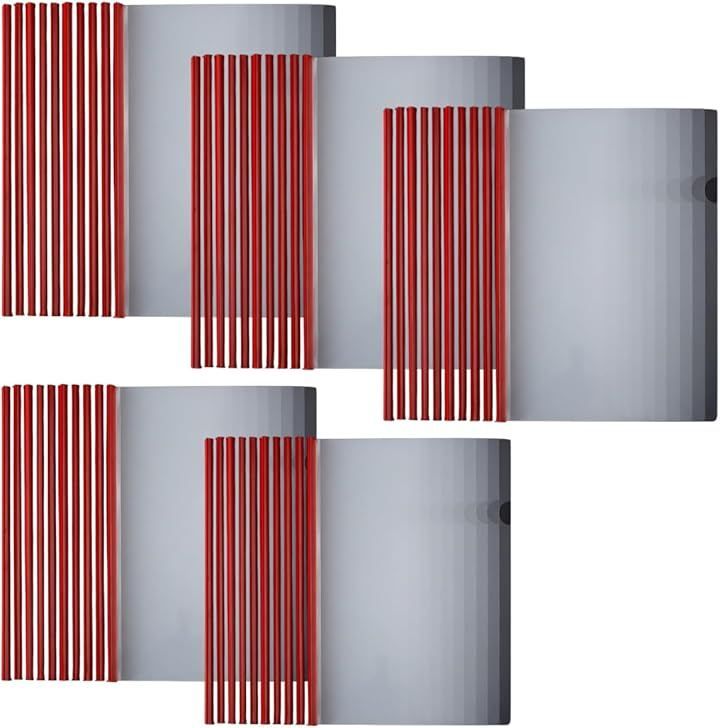 Ryubof スライドレール式クリアファイル A4 50冊セット 大容量 書類