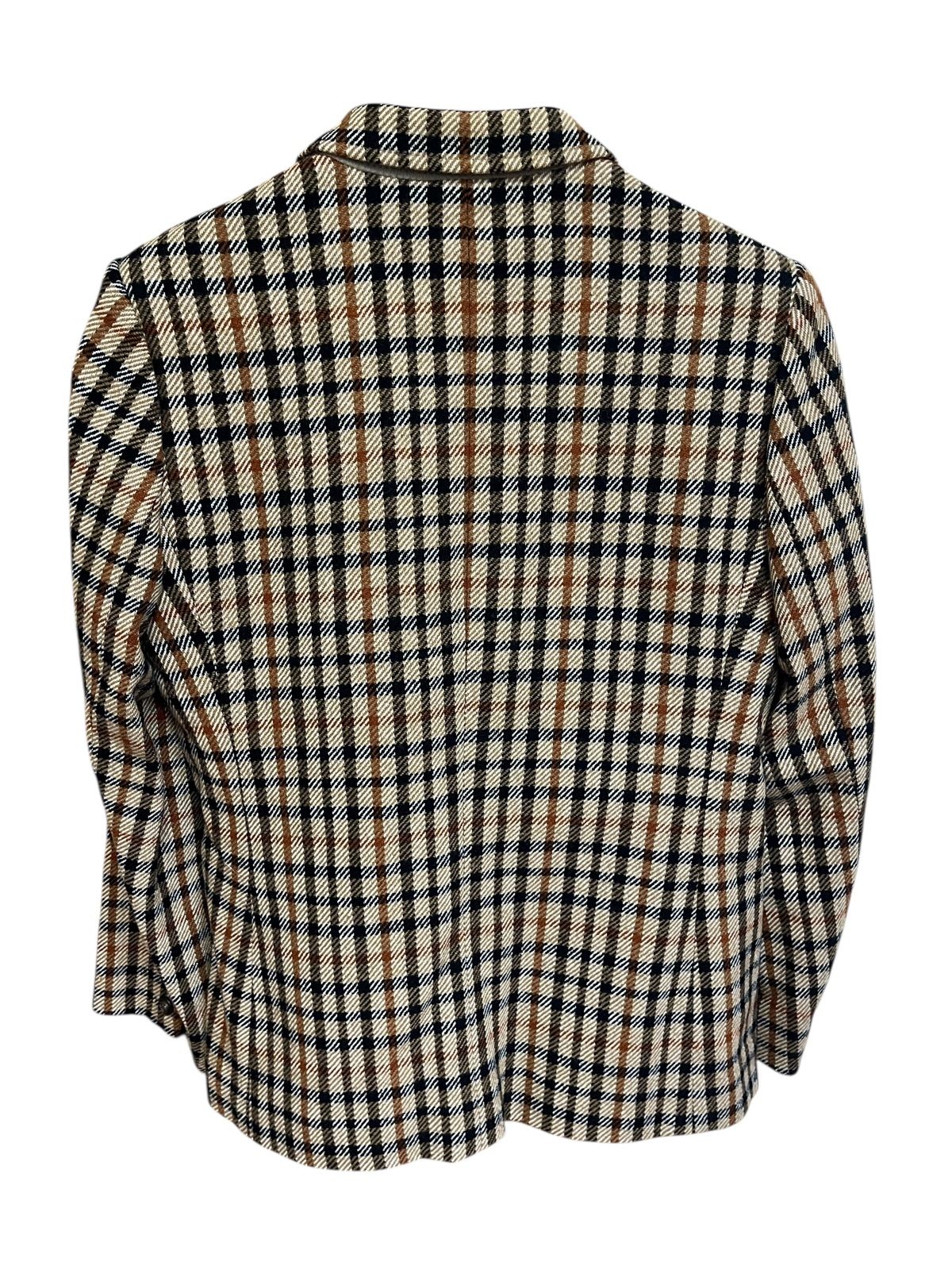 Z1600【美品】DAKS ダックス チェック柄 ウールジャケット テーラード