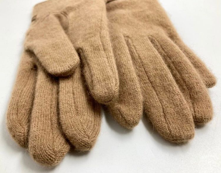 バーバリー　手袋　レディース　ブラウン　未使用　ウール Burberry ウール 5本指 手袋 グローブ キャメル ブラウン系 バックル