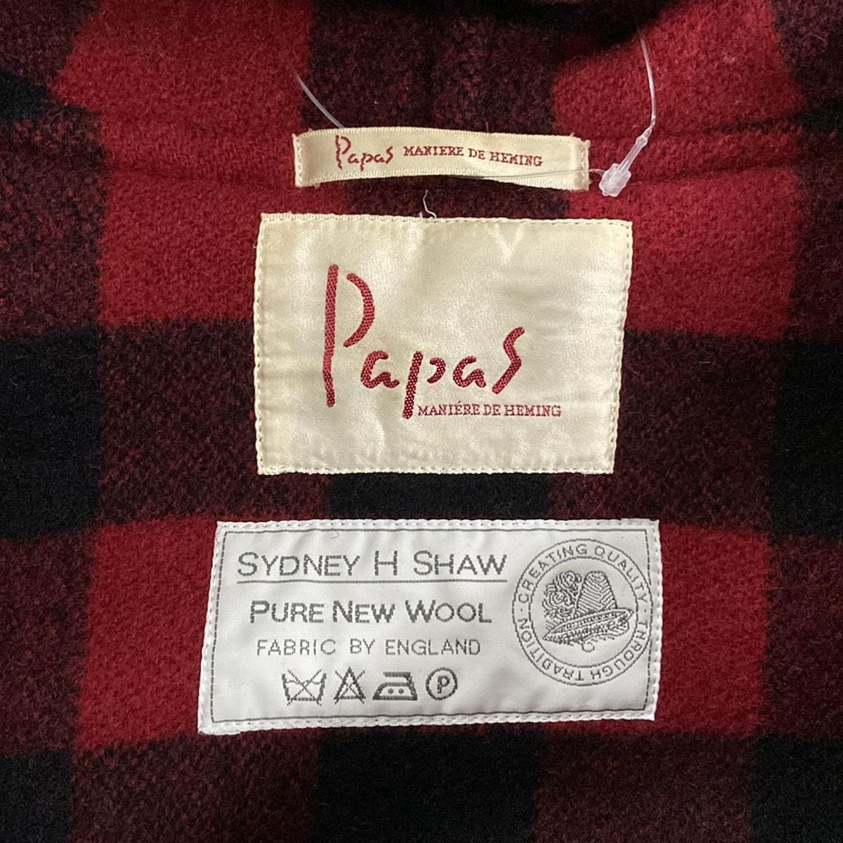Papas(パパス) ダッフルコート サイズM メンズ美品 - レッド 長袖