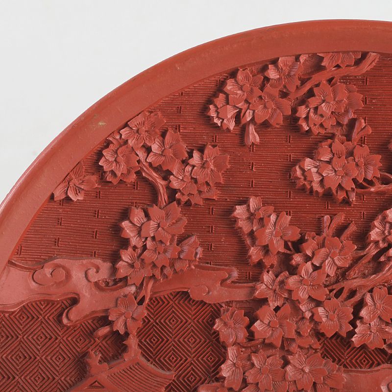 中国 堆朱 名古屋城・市役所刻 飾皿 記念品 箱付 C S330 - メルカリ