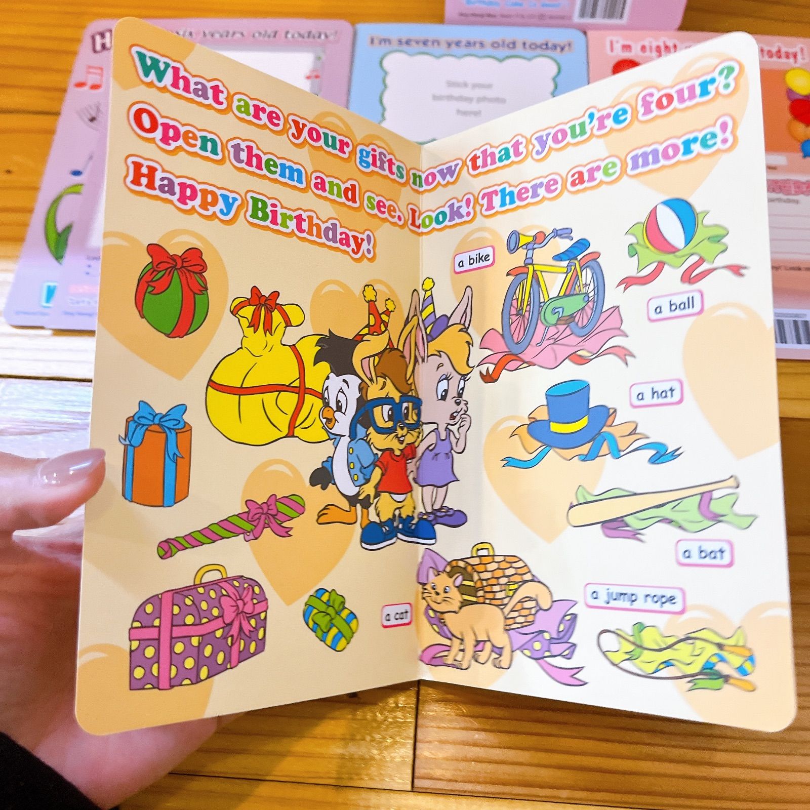 happy birthday WORLD FAMILY club バースデーカード 4 5 6 7 8歳