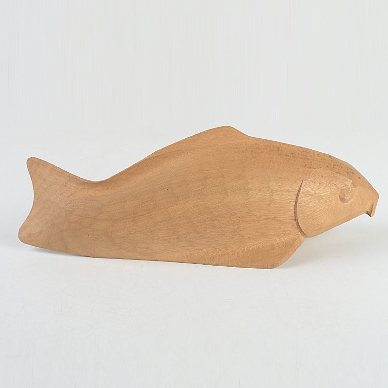 彫刻家 加藤知彦作 木彫 「遊鯉」 置物 共布共箱 N S331 - メルカリ