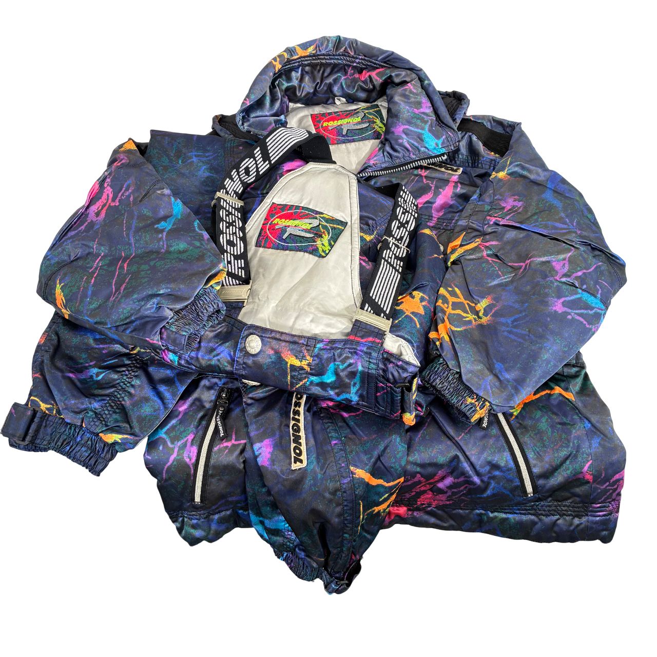 【ロシニョール】スキーウェア ボトムス ヴィンテージ ビブパンツ スノボ メンズ ☆ロシニョール スキーウェア ヴィンテージ ビブパンツ ボトムス