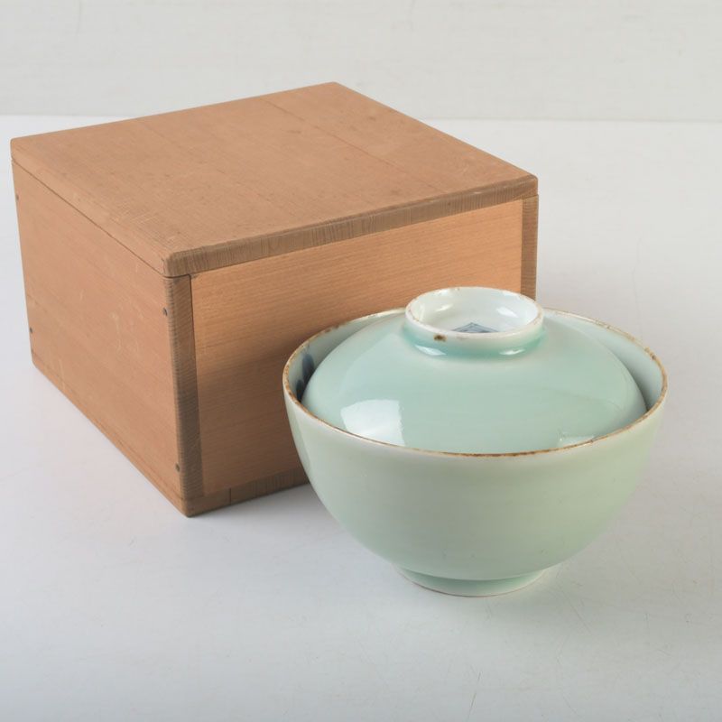 伊万里焼 古伊万里 梅文 染付 蓋茶碗 箱付 N S333 - メルカリ