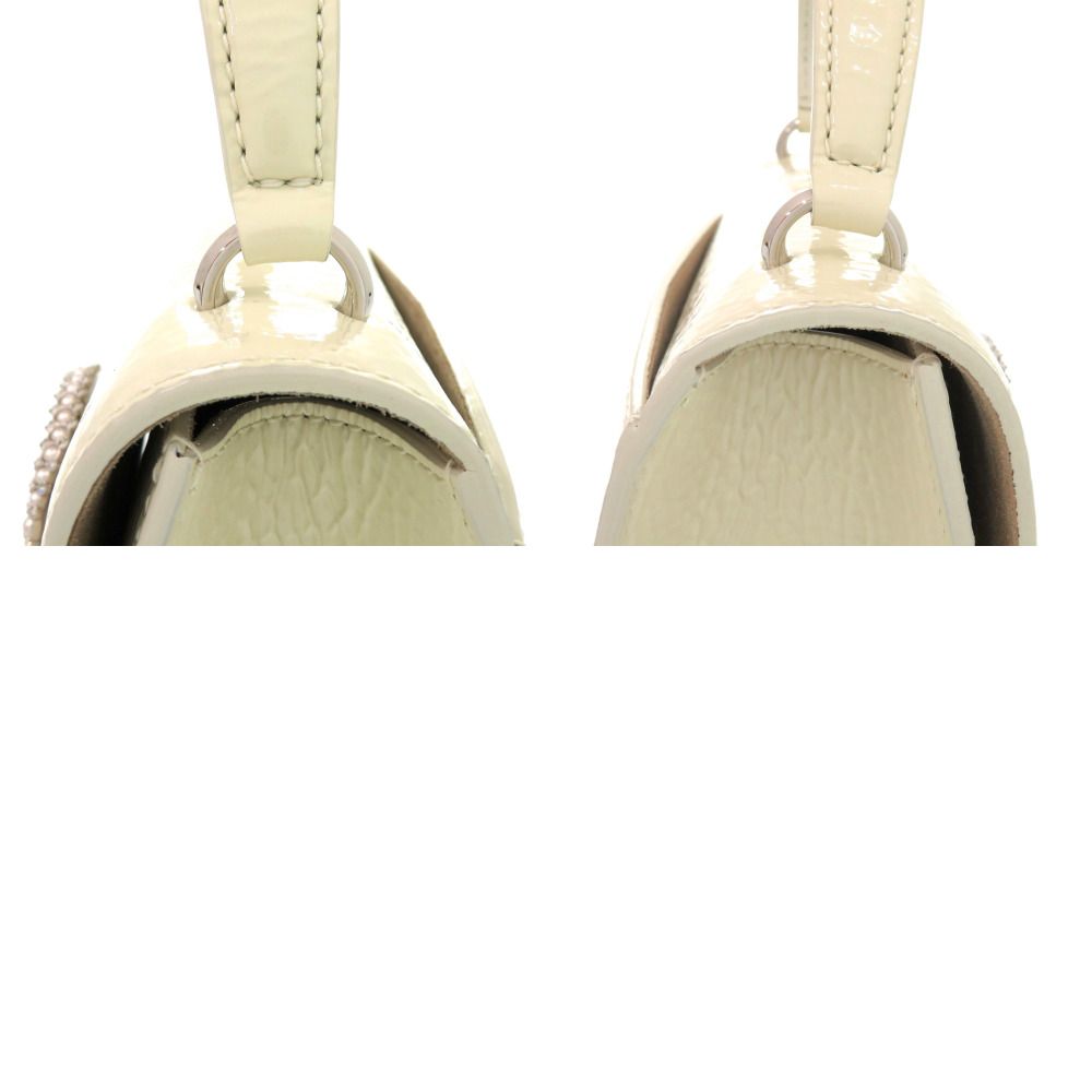 美品 ジミーチュウ 2WAY パール マデリン サッチェル エナメル 