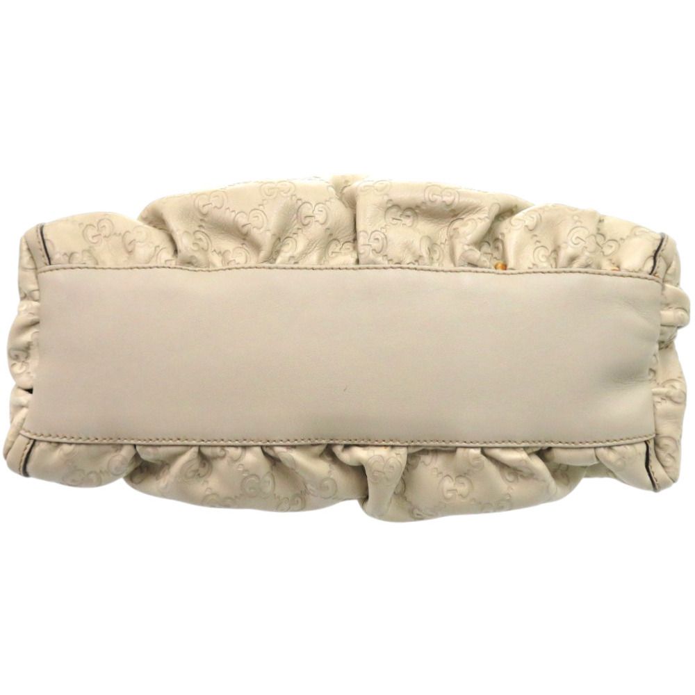 美品 グッチ グッチシマ アビー 190525 レザー アイボリー ショルダー