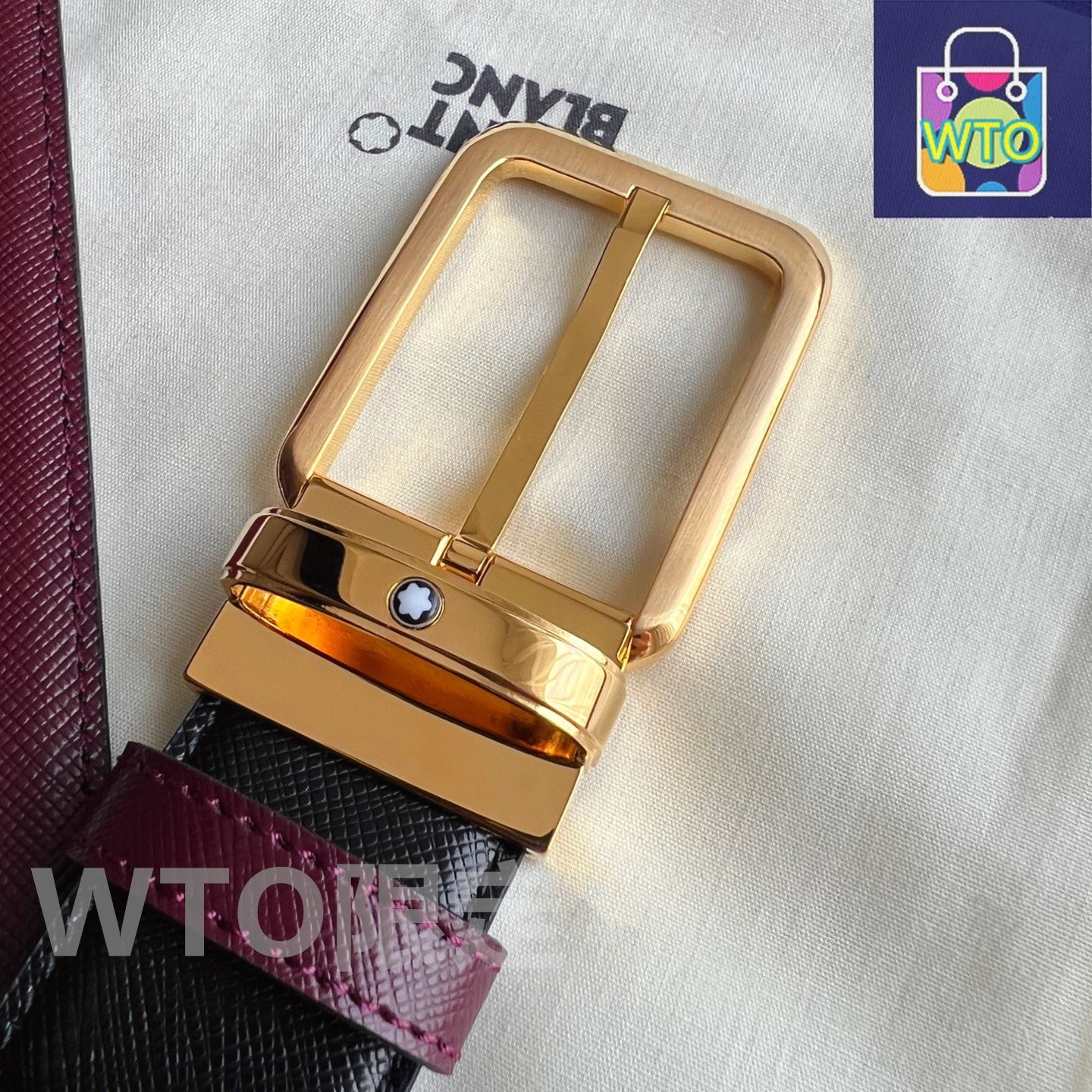 今日特価】Montblanc モンブラン レクタンギュラーバックル ブラック