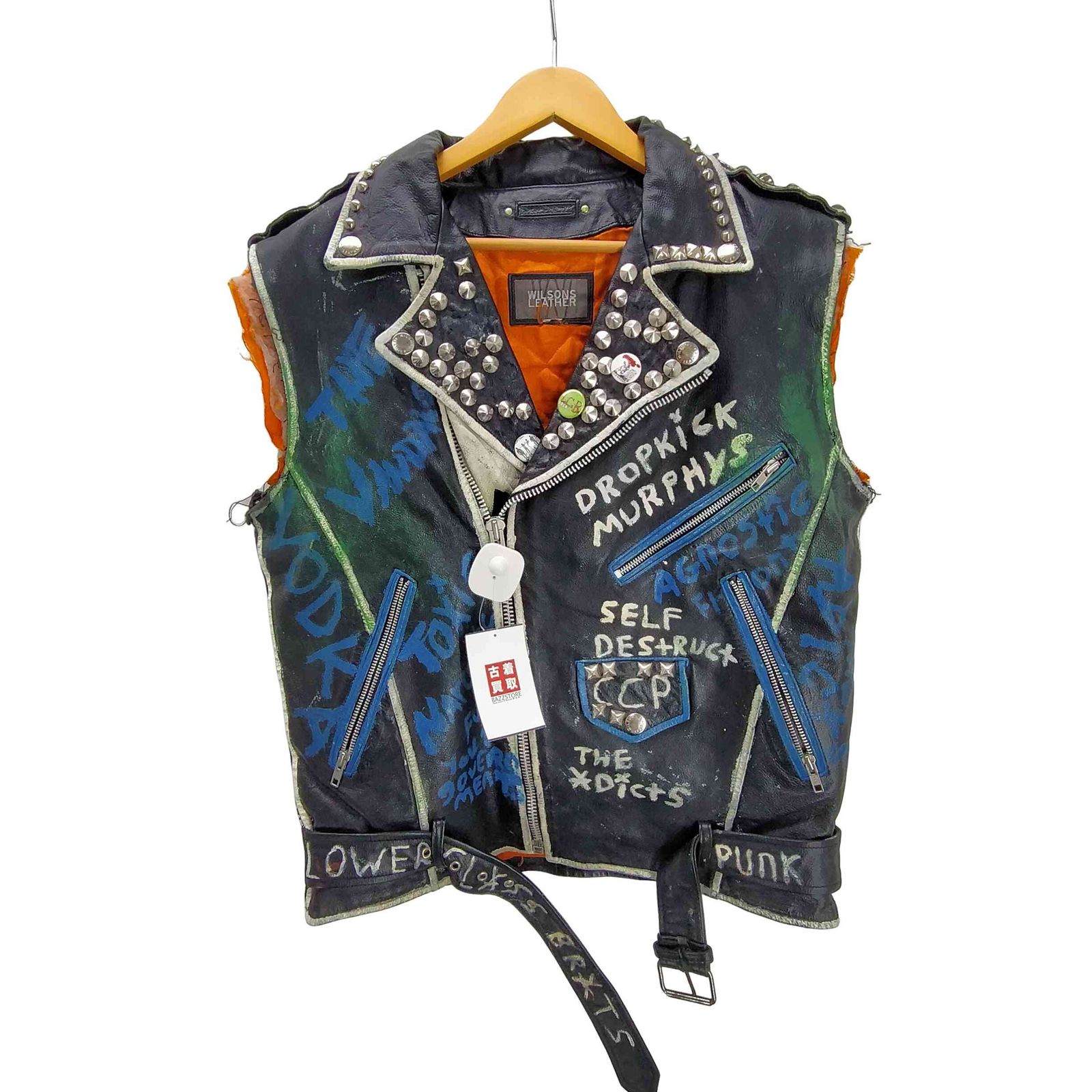 ヴィンテージ リメイク レザージャケット 裏地キルティング tops-30875