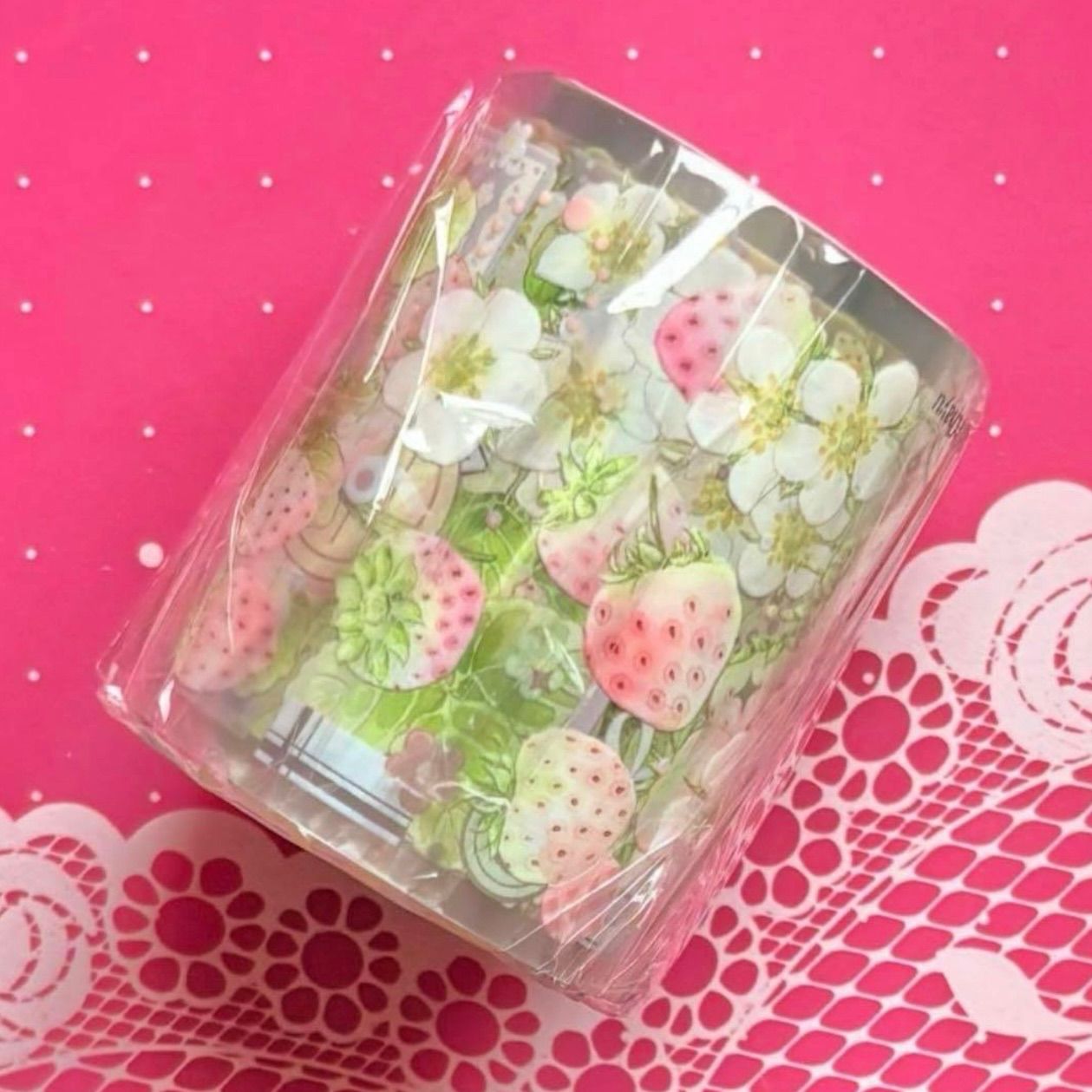 PET 粉莓 5.5cm×5m 100cm/loop 海外マスキングテープ 海外マステ