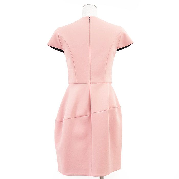 美品 YOKO CHAN クルーネック 膝丈 キャップスリーブ ワンピース ワンピース レディース フォーマル セレモニー 春 夏 秋 (メール便