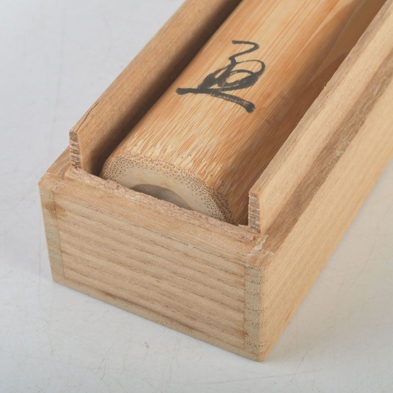 茶道具 影林宗篤作 茶杓 銘「岩清水」 西垣大道書付 共筒共箱 C S336